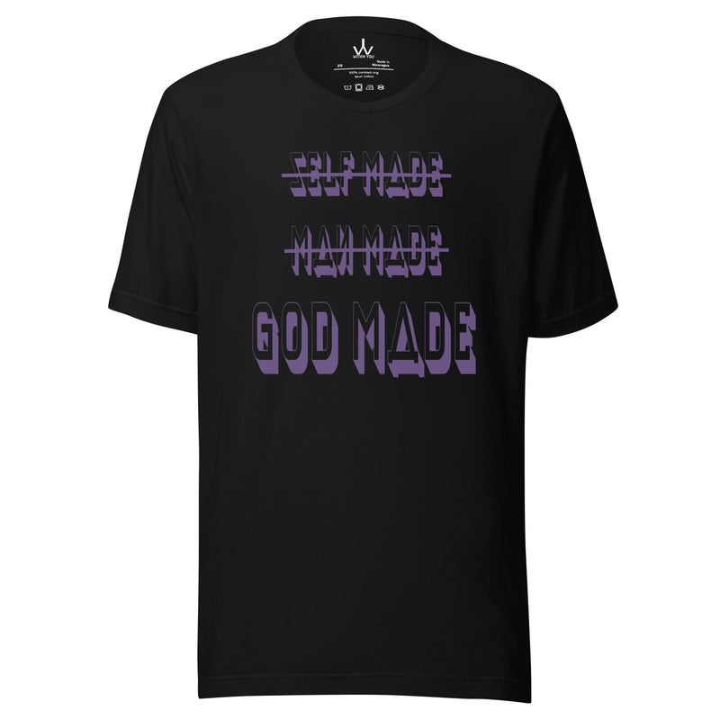 GOD MADE - PURPLE - Unisex t-shirt