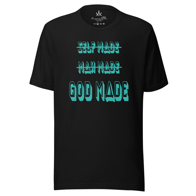 GOD MADE - TEAL - Unisex t-shirt