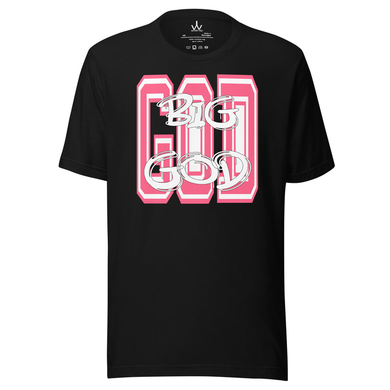 BIG GOD - PINK & WHITE - Unisex t-shirt