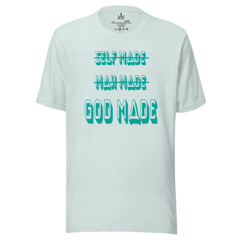 GOD MADE - TEAL - Unisex t-shirt