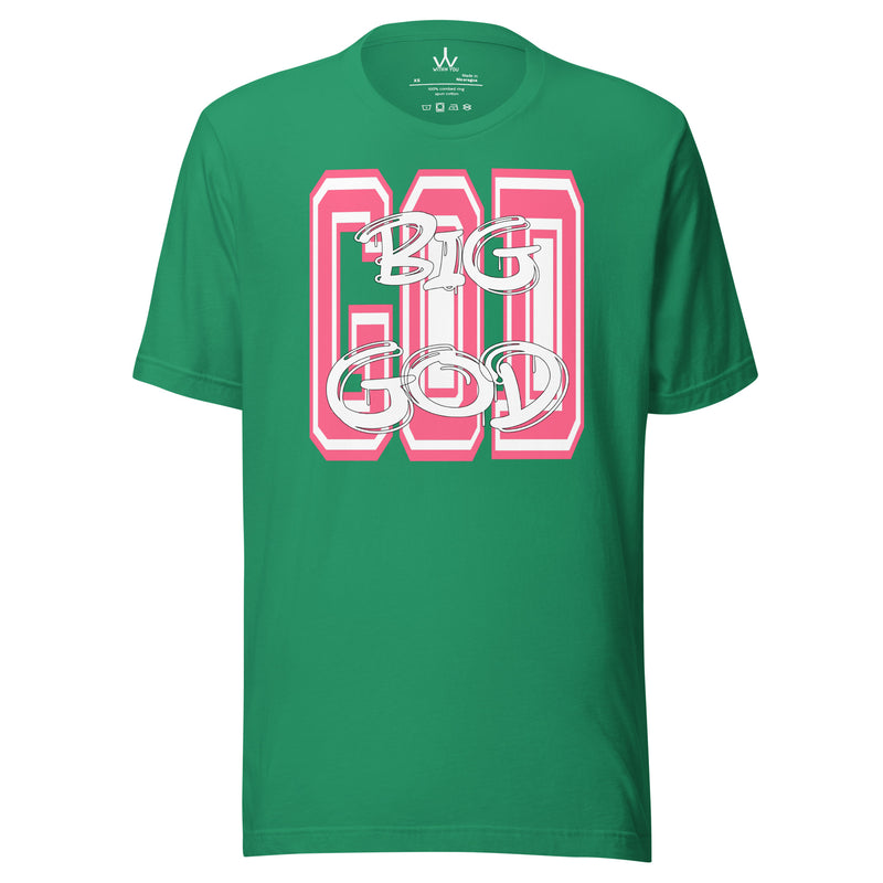 BIG GOD - PINK & WHITE - Unisex t-shirt