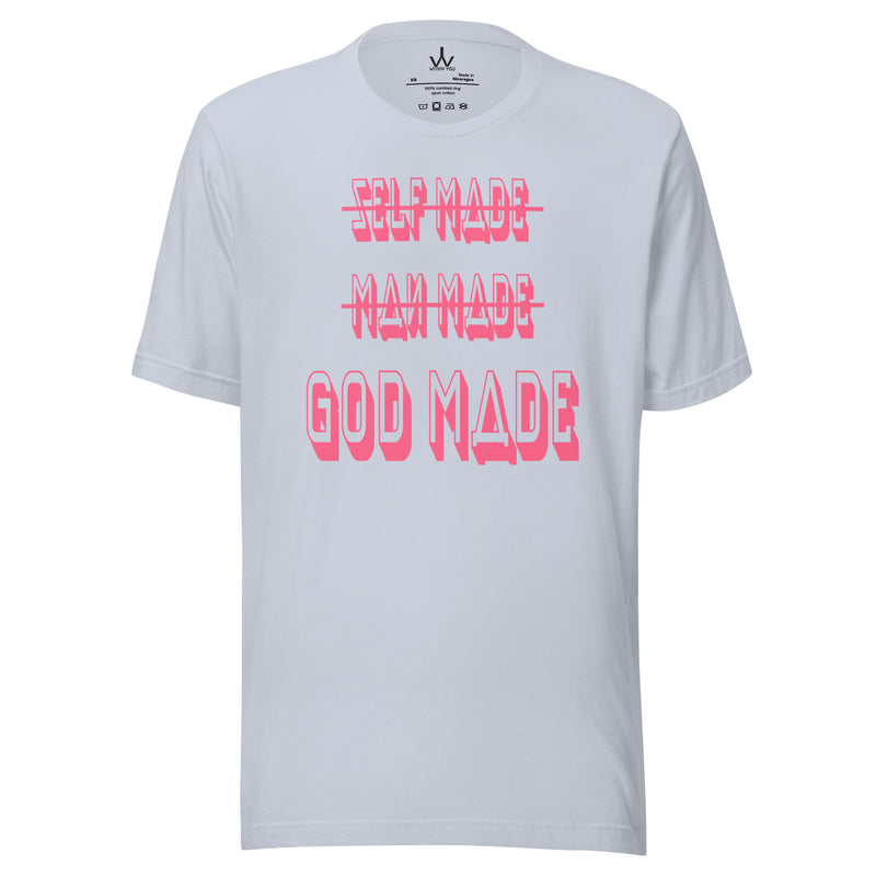 GOD MADE - PINK - Unisex t-shirt