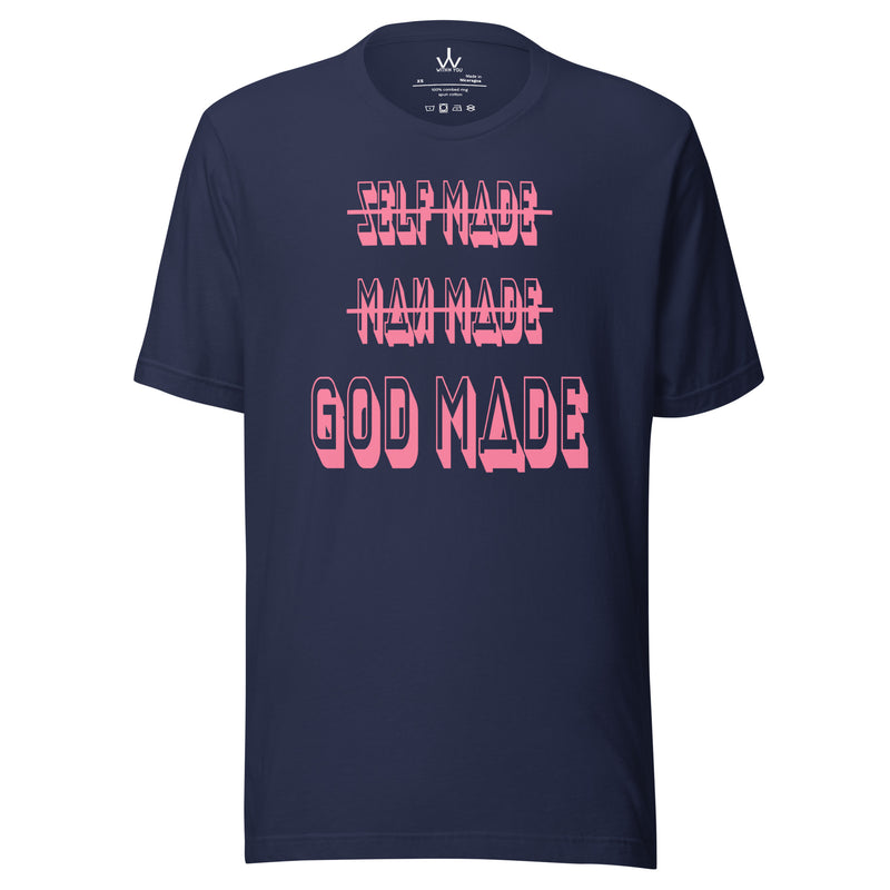 GOD MADE - PINK - Unisex t-shirt