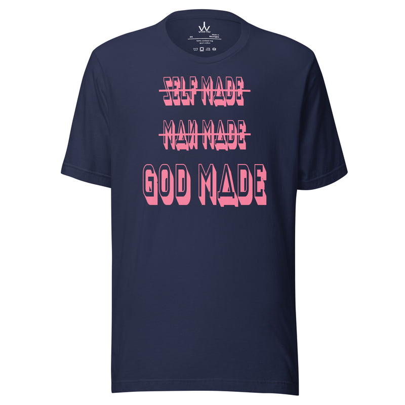 GOD MADE - PINK - Unisex t-shirt