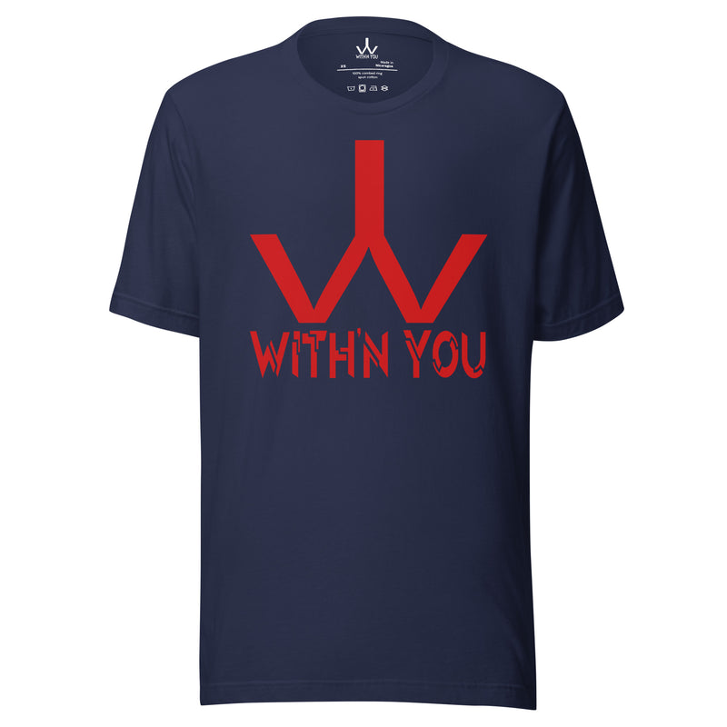 WITH'N YOU LOGO - RED - Unisex t-shirt