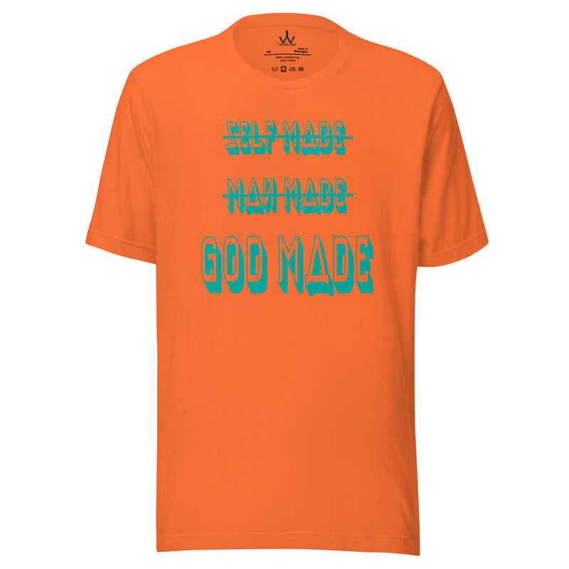 GOD MADE - TEAL - Unisex t-shirt