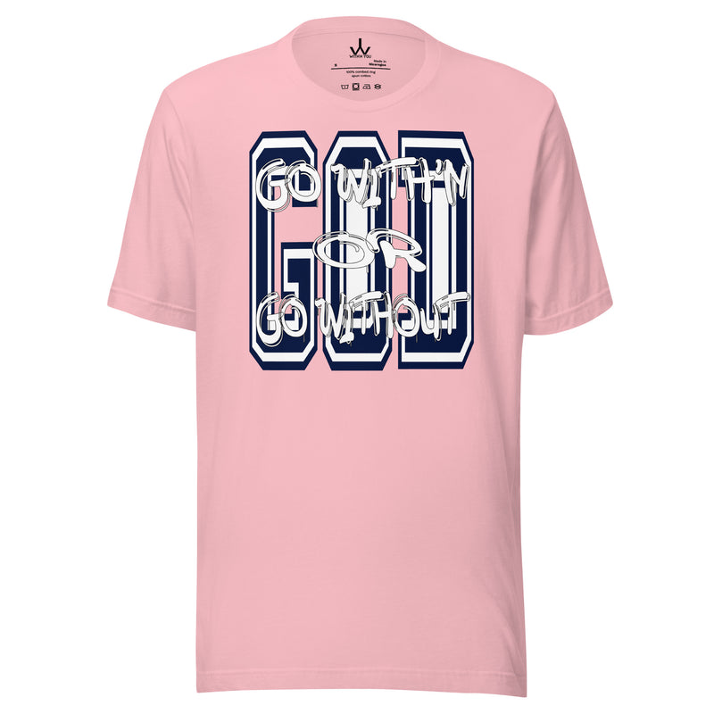 "GO WITH'N" - NAVY & WHITE - Unisex t-shirt