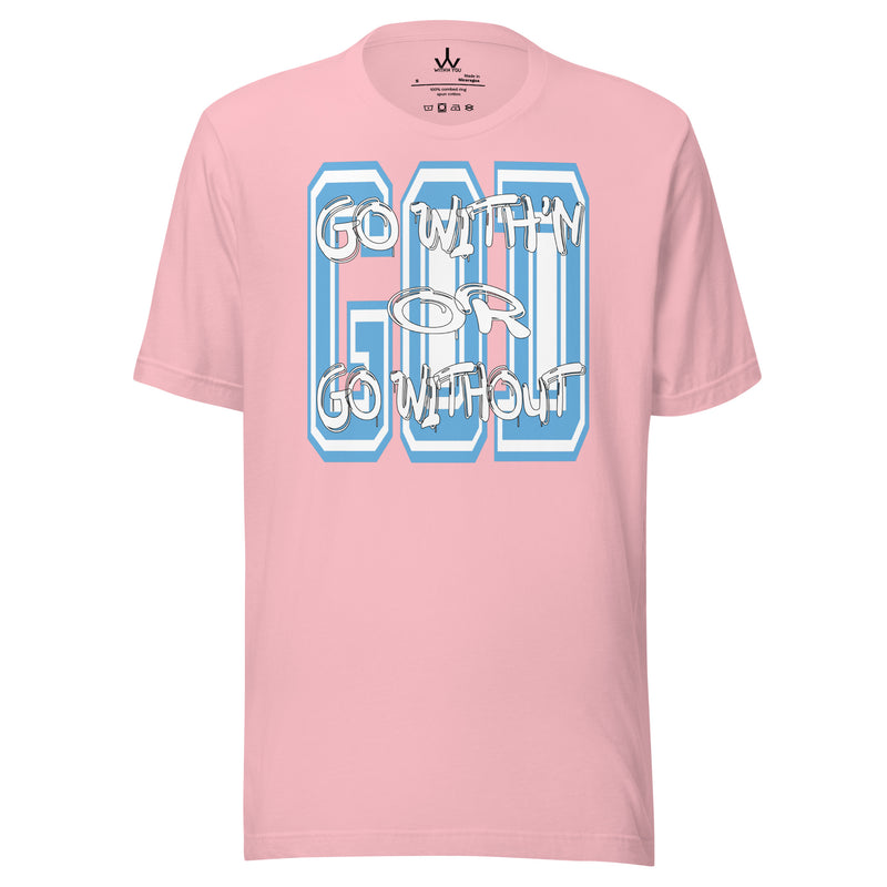 GO WITH'N - CAROLINA BLUE & WHITE - Unisex t-shirt