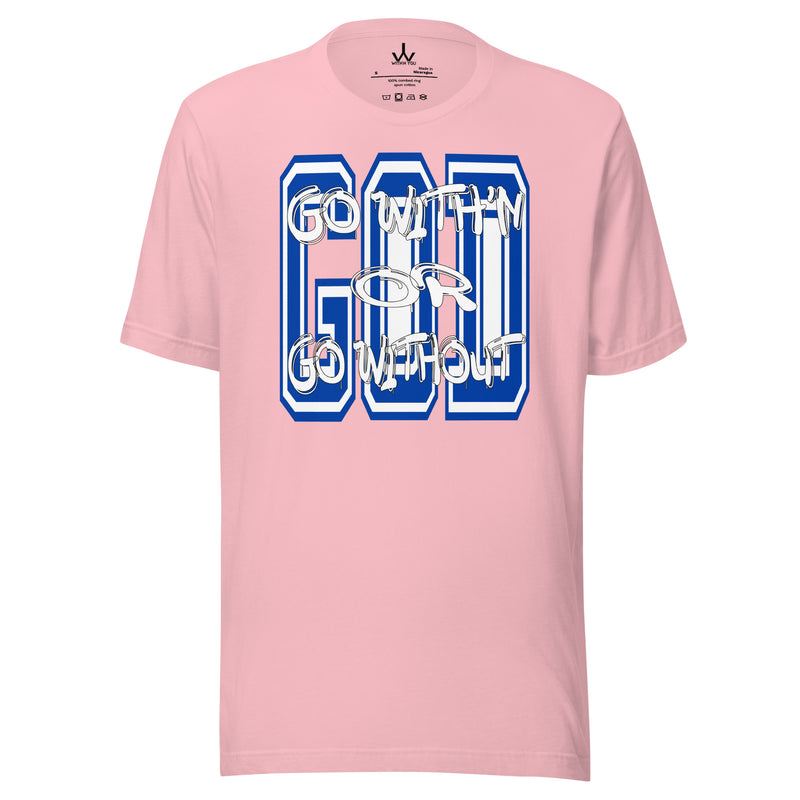 GO WITH'N - BLUE & WHITE - Unisex t-shirt