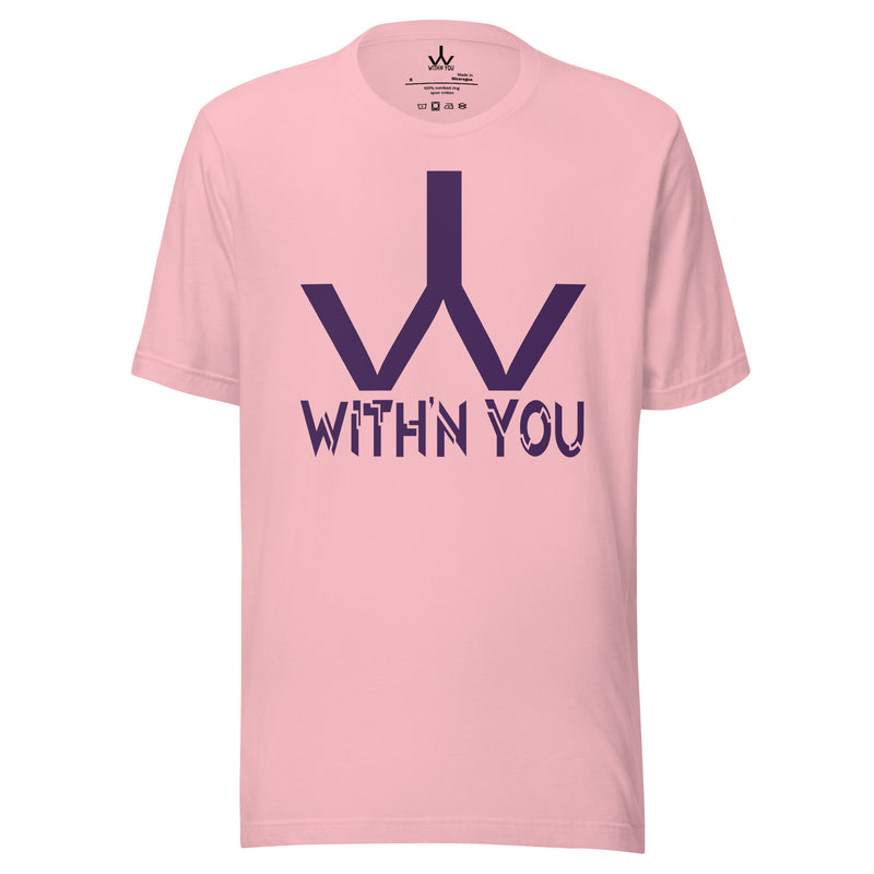 WITH'N YOU LOGO - PURPLE - Unisex t-shirt