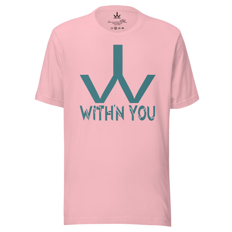 WITH'N YOU LOGO - TEAL - Unisex t-shirt