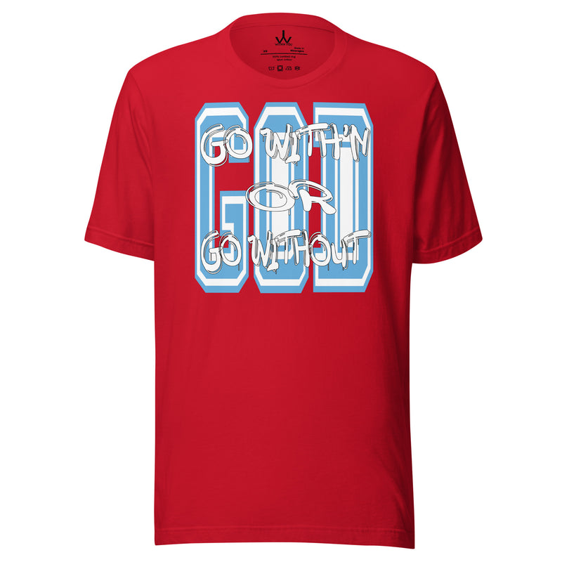 GO WITH'N - CAROLINA BLUE & WHITE - Unisex t-shirt