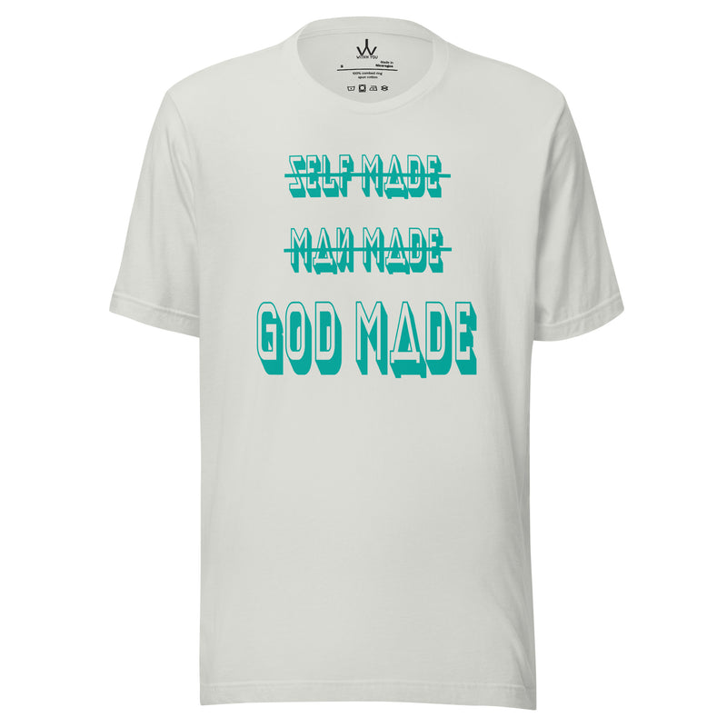 GOD MADE - TEAL - Unisex t-shirt