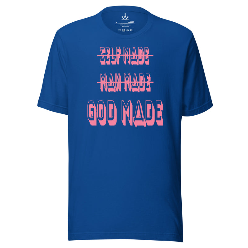 GOD MADE - PINK - Unisex t-shirt