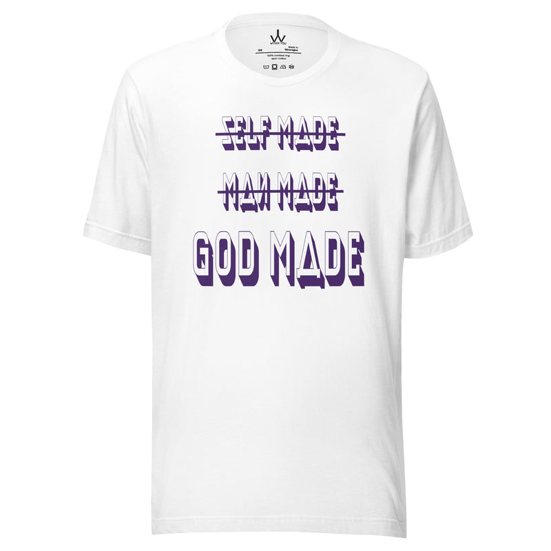 GOD MADE - PURPLE - Unisex t-shirt