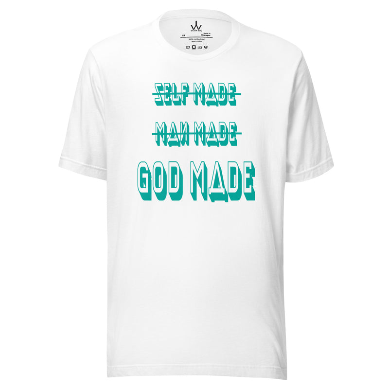 GOD MADE - TEAL - Unisex t-shirt