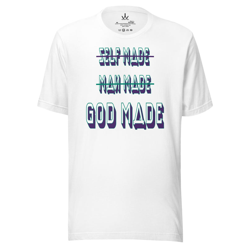 GOD MADE - PURPLE & TEAL - Unisex t-shirt