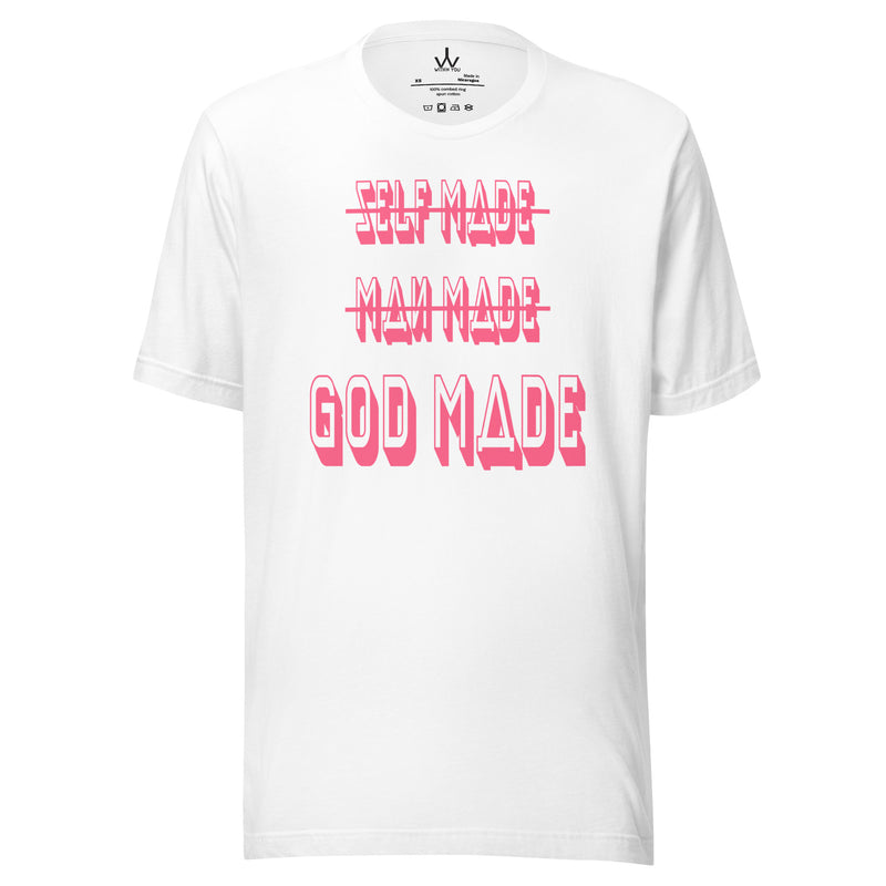 GOD MADE - PINK - Unisex t-shirt