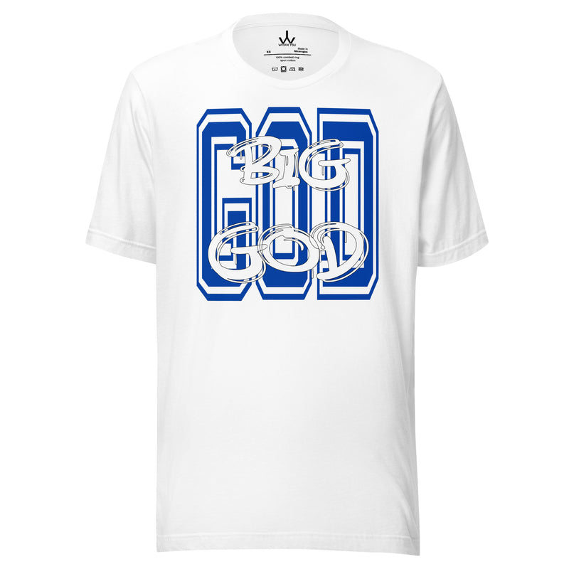 BIG GOD - BLUE & WHITE - Unisex t-shirt