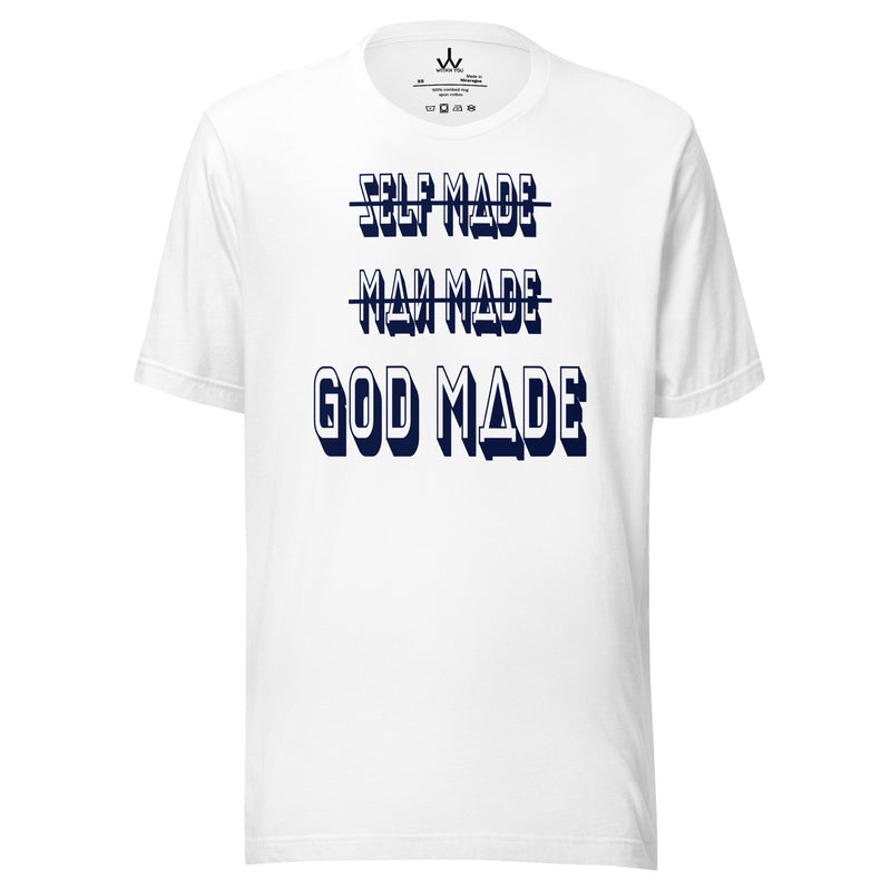 "GOD MADE" - NAVY - Unisex t-shirt