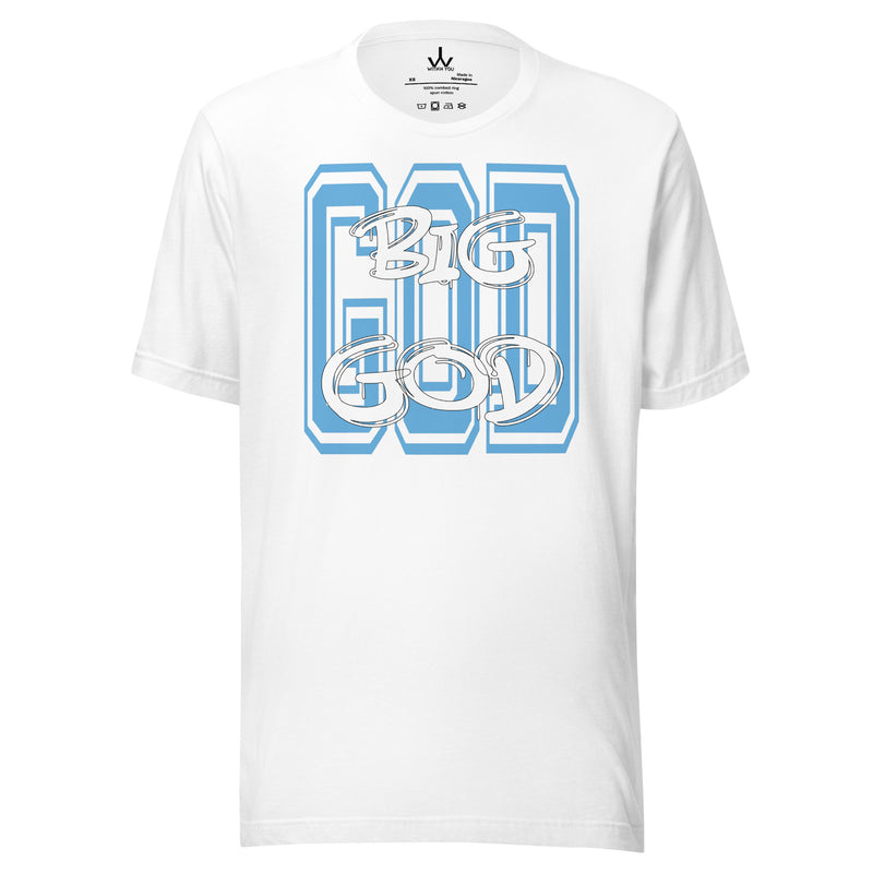 BIG GOD - CAROLINA BLUE & WHITE - Unisex t-shirt