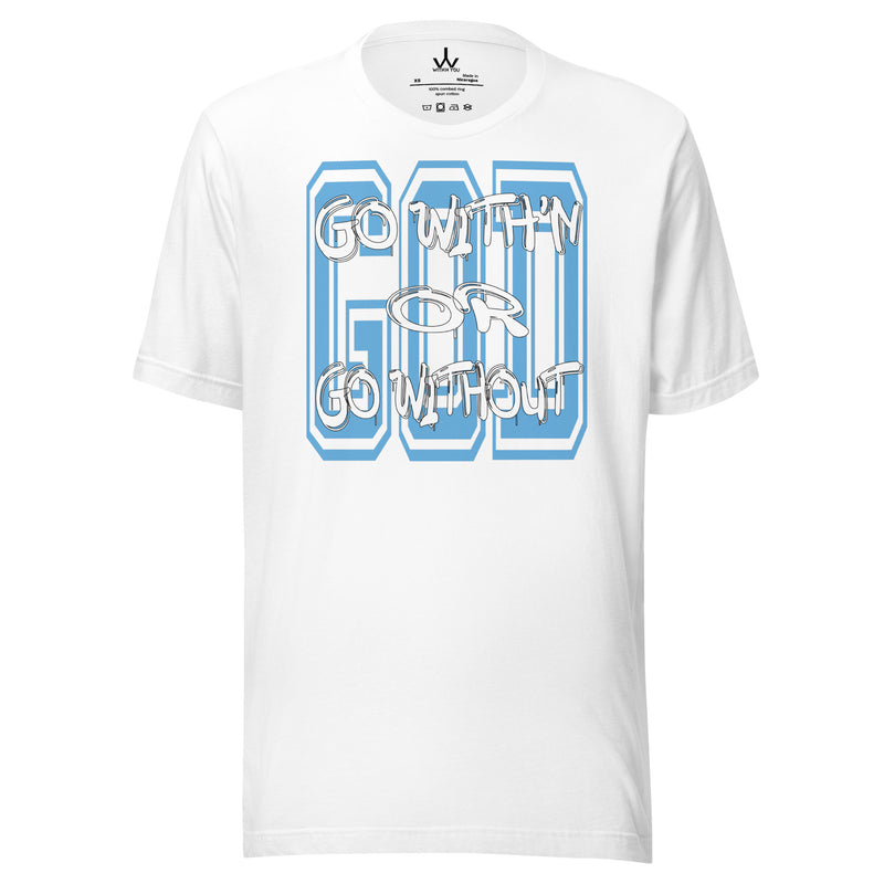 GO WITH'N - CAROLINA BLUE & WHITE - Unisex t-shirt