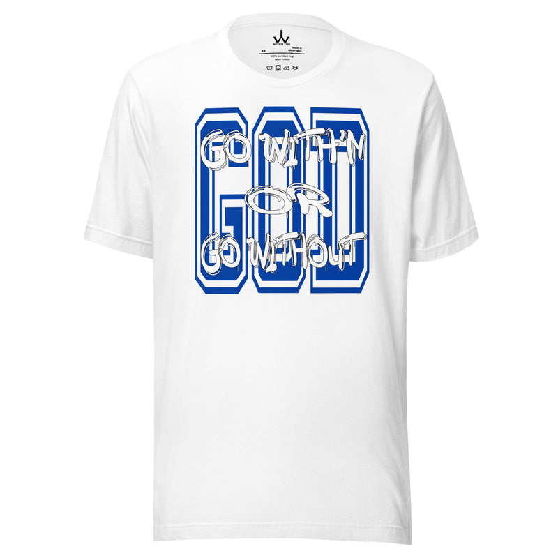 GO WITH'N - BLUE & WHITE - Unisex t-shirt