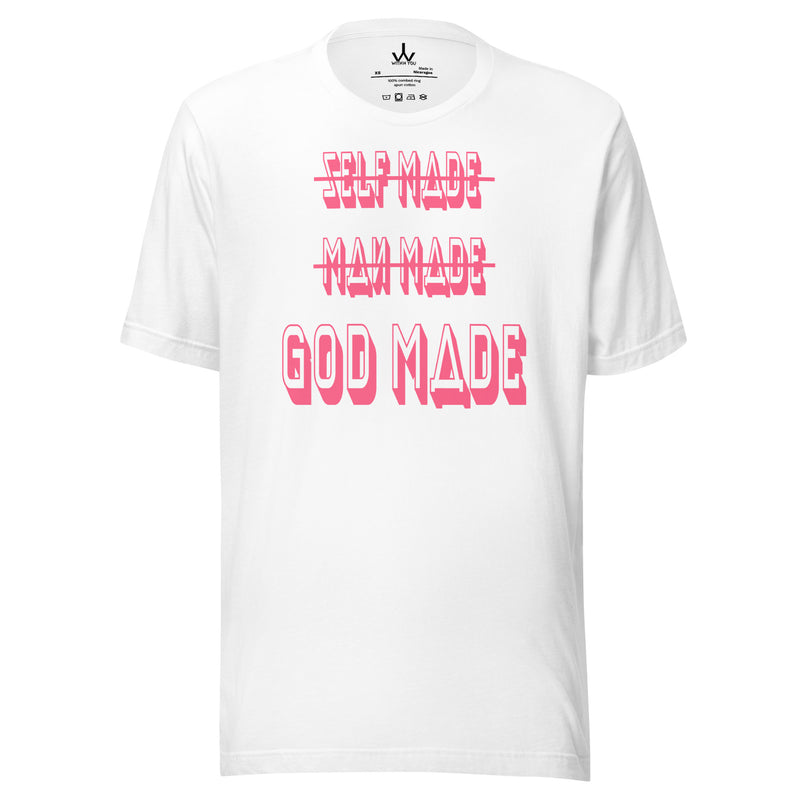 GOD MADE - PINK - Unisex t-shirt