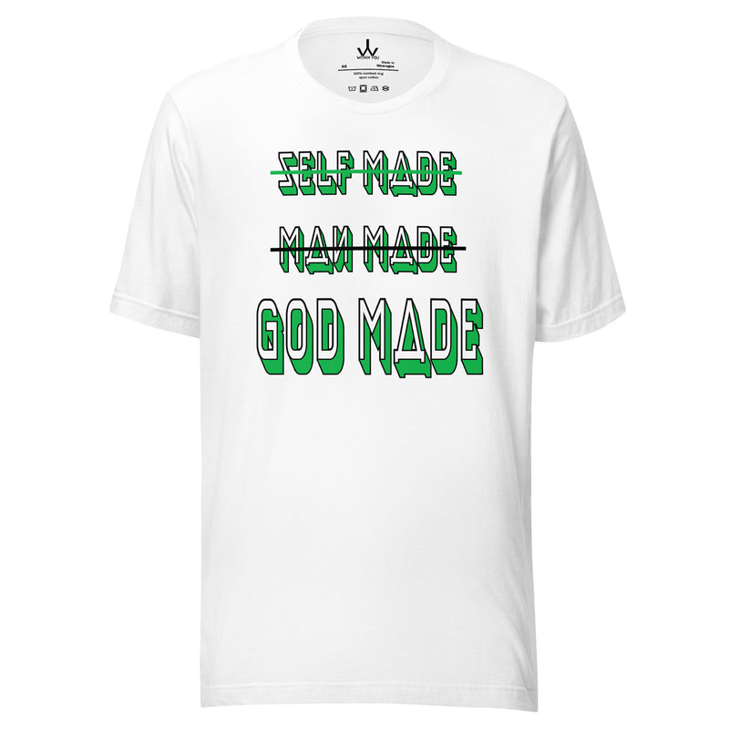 GOD MADE - GREEN & BLACK - Unisex t-shirt