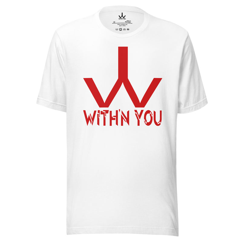 WITH'N YOU LOGO - RED - Unisex t-shirt