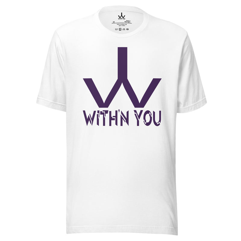 WITH'N YOU LOGO - PURPLE - Unisex t-shirt