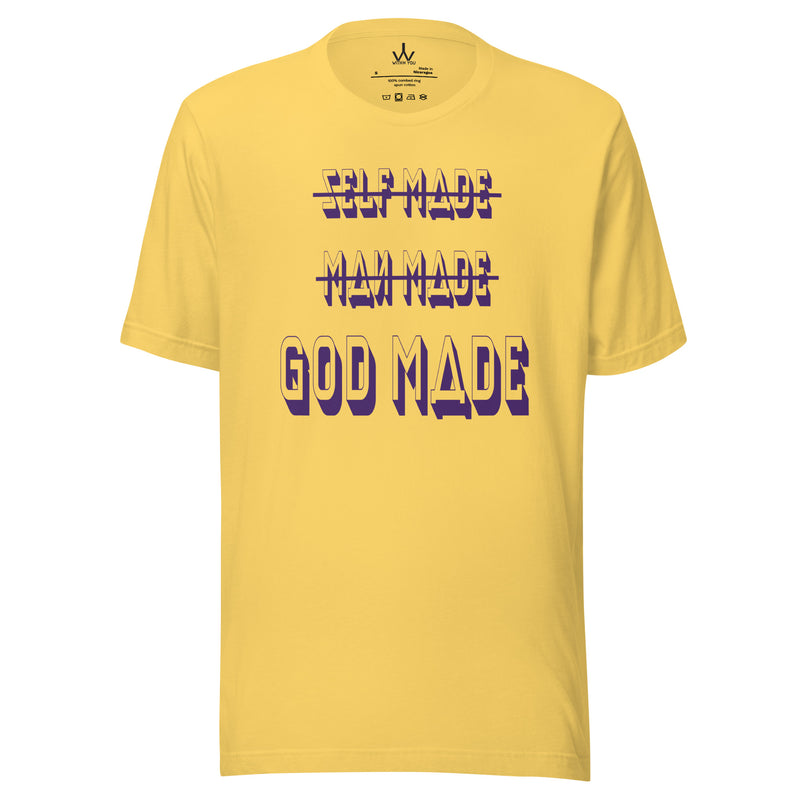 GOD MADE - PURPLE - Unisex t-shirt