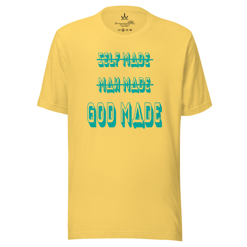 GOD MADE - TEAL - Unisex t-shirt