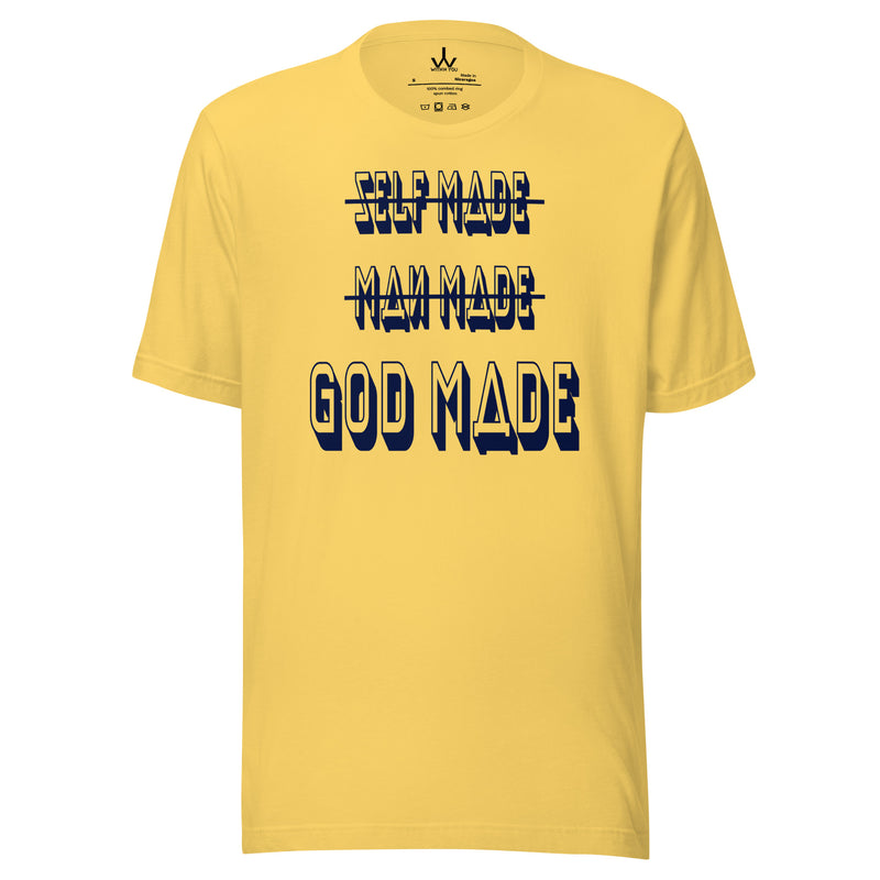 "GOD MADE" - NAVY - Unisex t-shirt