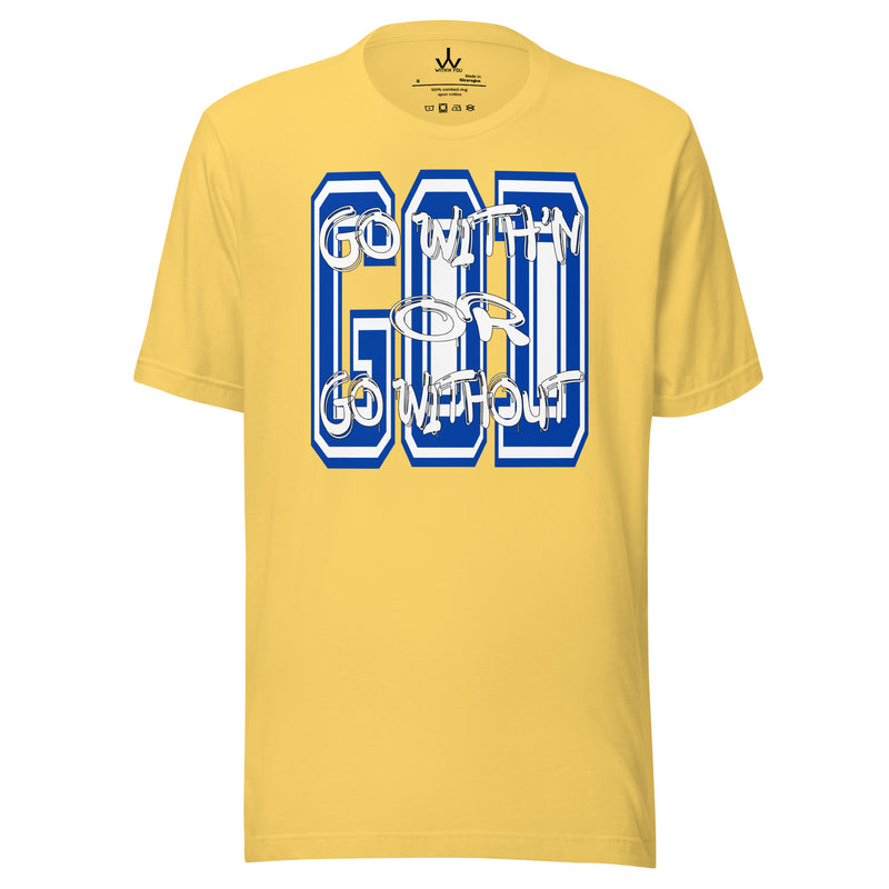 GO WITH'N - BLUE & WHITE - Unisex t-shirt