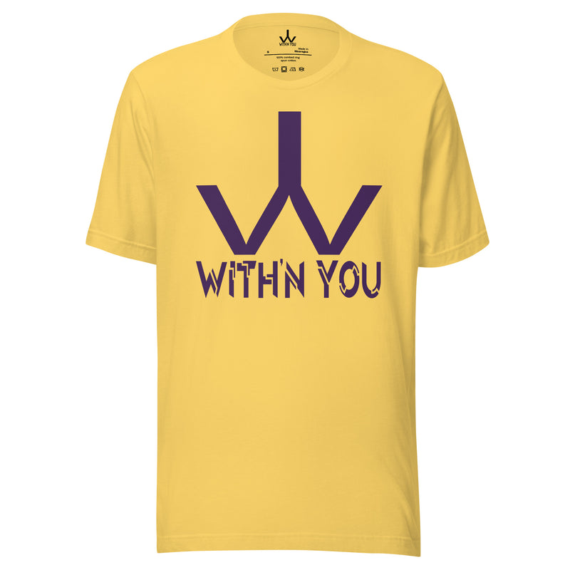 WITH'N YOU LOGO - PURPLE - Unisex t-shirt