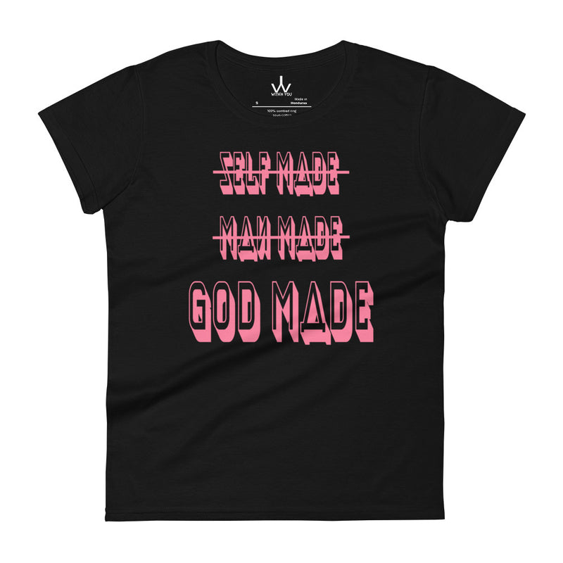 GOD MADE - Pink - Women's short sleeve t-shirt