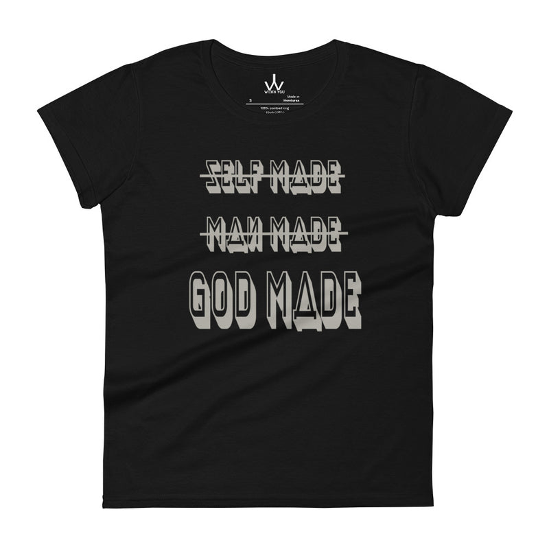 GOD MADE - GRAY - Women's short sleeve t-shirt