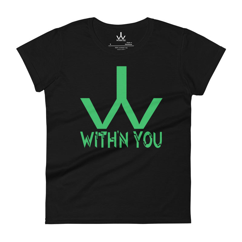 WITH'N YOU LOGO - Green - Women's short sleeve t-shirt