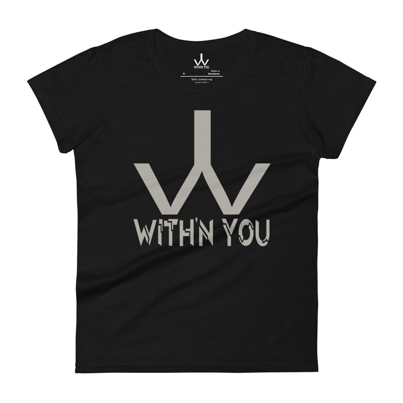 WITH'N YOU LOGO - Gray - Women's short sleeve t-shirt