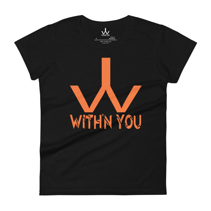 WITH'N YOU LOGO - Orange - Women's short sleeve t-shirt