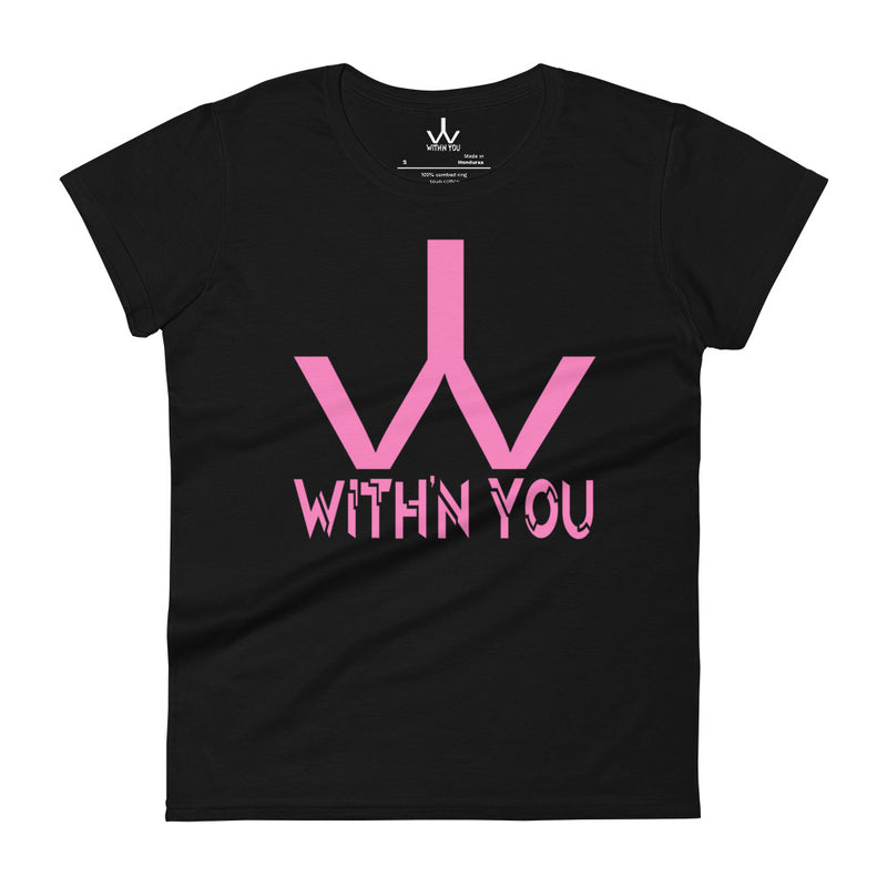 WITH'N YOU LOGO - Pink - Women's short sleeve t-shirt