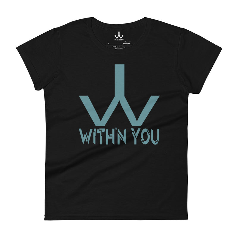 WITH'N YOU LOGO - Teal - Women's short sleeve t-shirt