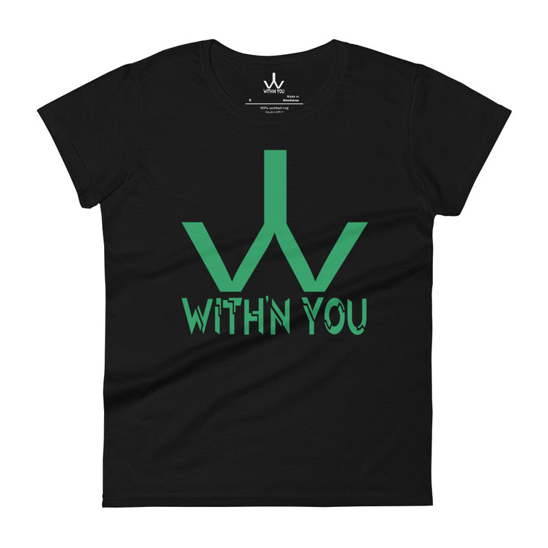 WITH'N YOU LOGO - Original Green - Women's short sleeve t-shirt