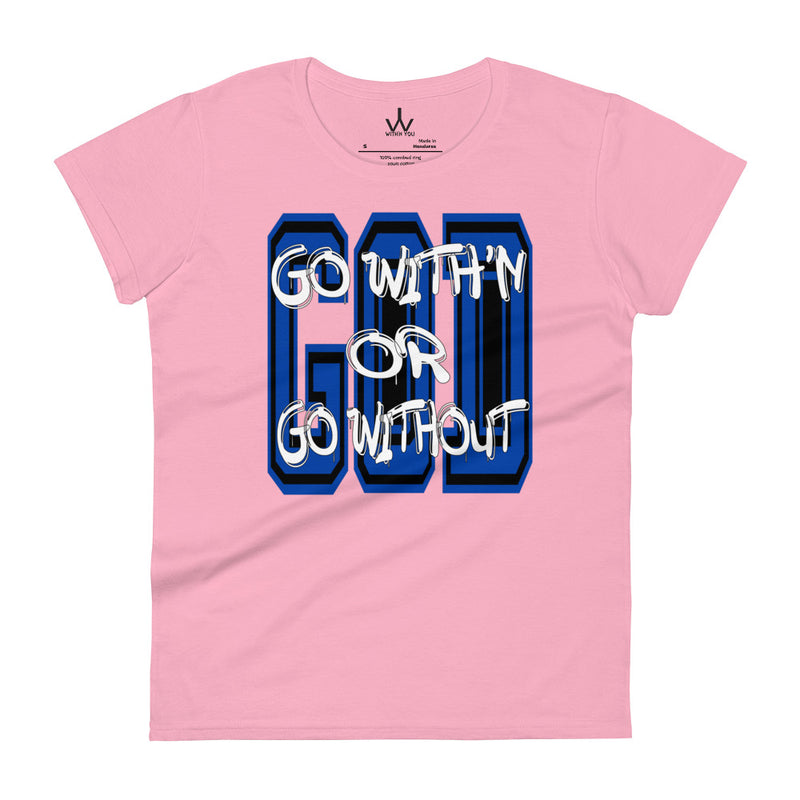 GO WITH'N - Blue - Women's short sleeve t-shirt