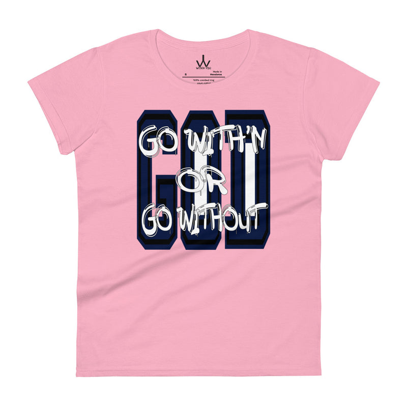 GO WITH'N - Navy - Women's short sleeve t-shirt