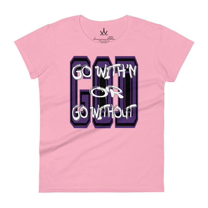 GO WITH'N - Purple - Women's short sleeve t-shirt