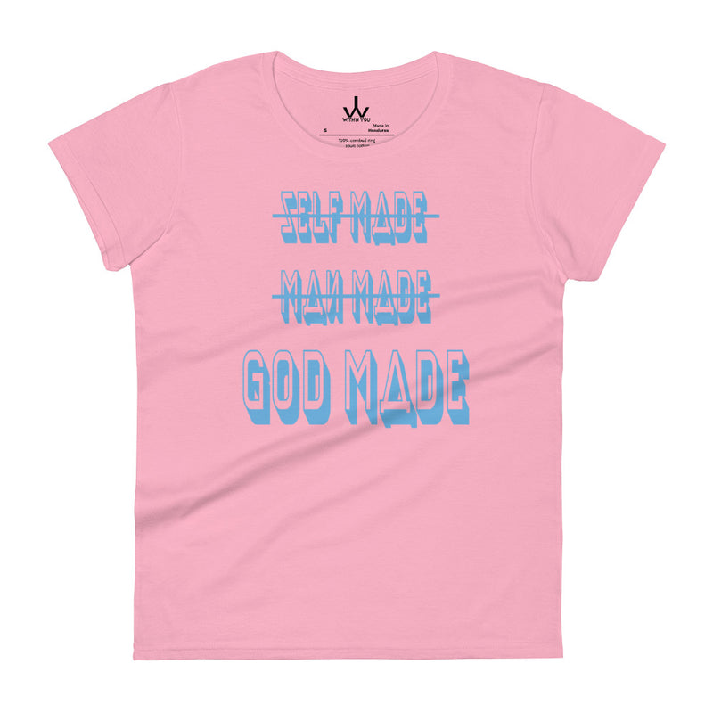 GOD MADE - Carolina Blue - Women's short sleeve t-shirt