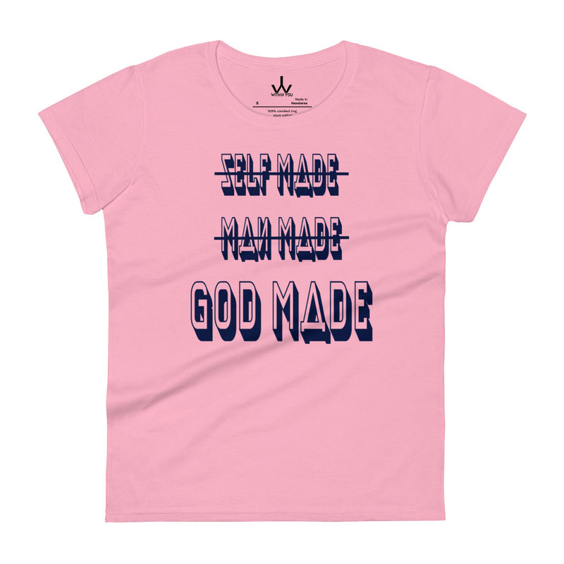 GOD MADE - Navy - Women's short sleeve t-shirt