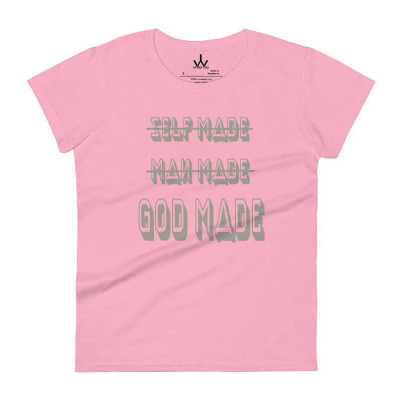 GOD MADE - GRAY - Women's short sleeve t-shirt